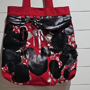 Disney Red and Silver Tote Bag